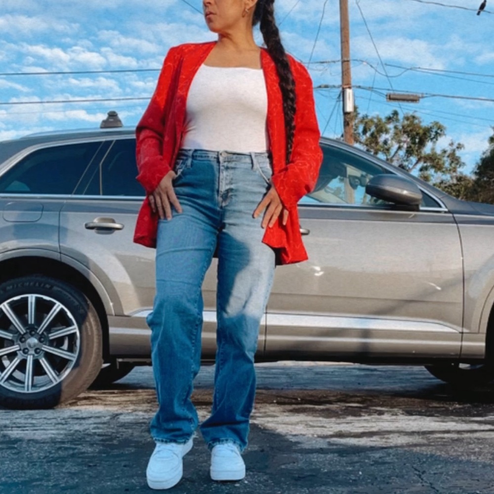 Two Twenty Five Red Paisley Print Blazer sz12